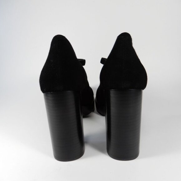 JEFFREY CAMPBELL Kenzley Platform Mary Jane Pumps Heels Size 10 Black Suede NEW - Picture 9 of 12